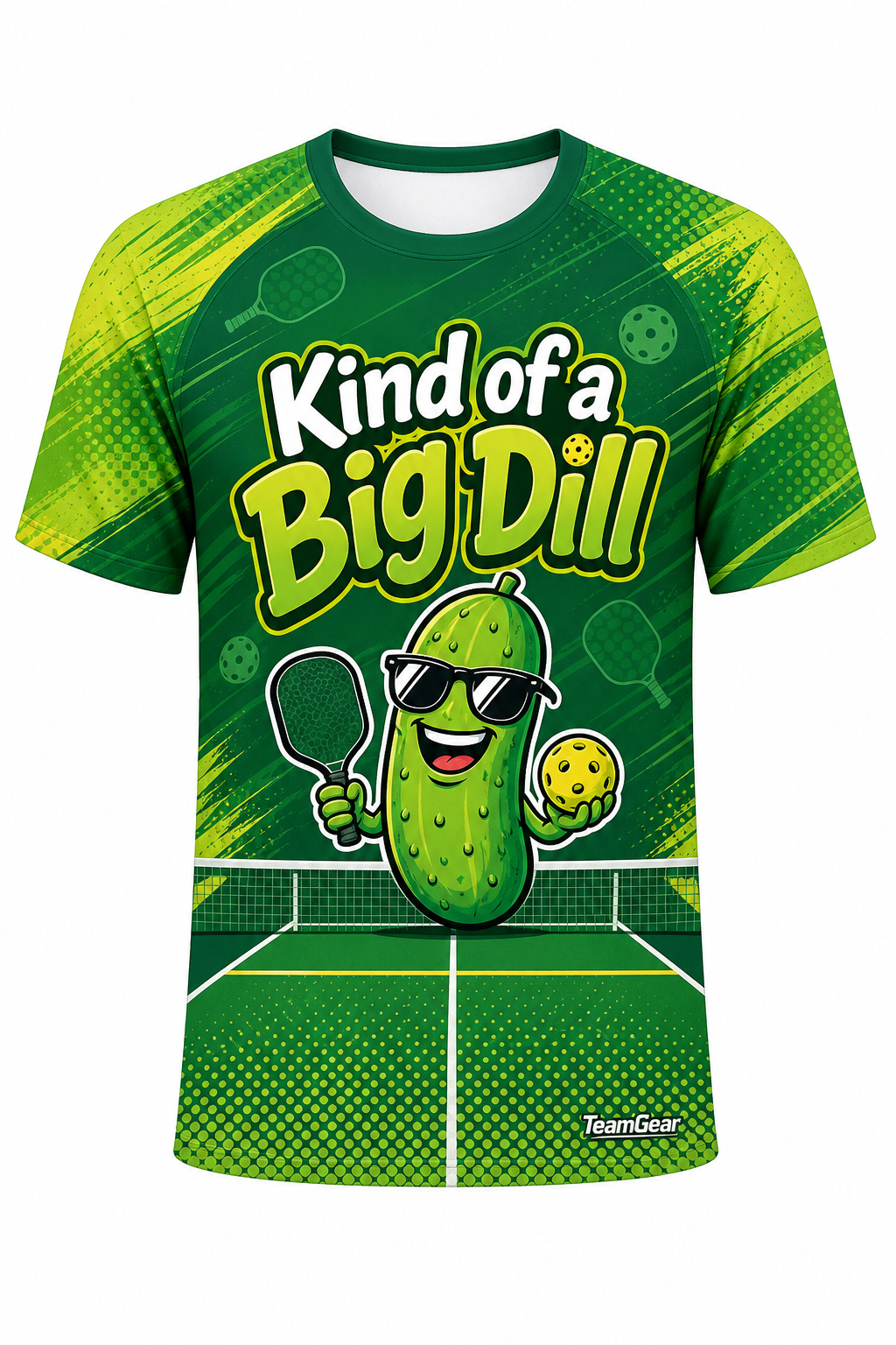 Kind of a Big Dill Green Pickleball Jersey with name and number