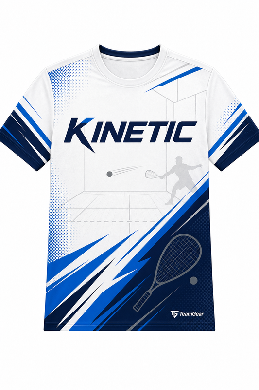 KINETIC White Racquetball Jersey design
