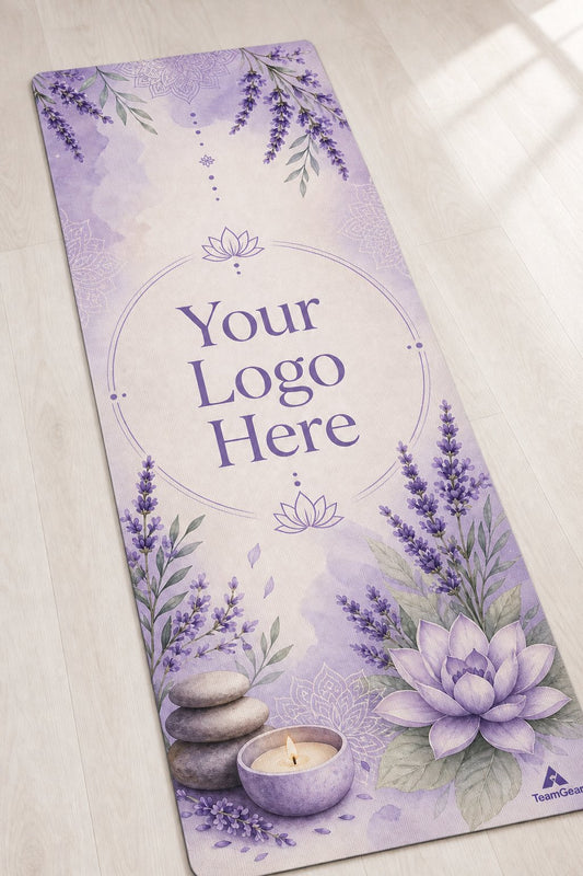 Lavender Studio Custom Yoga Mat — custom yoga mat studio product photo — TeamGear Canada