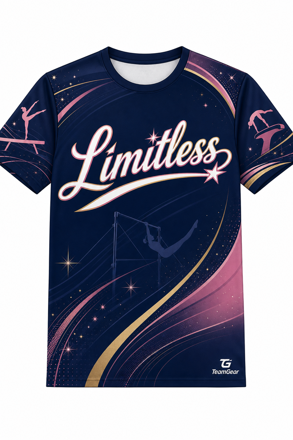 Limitless Navy Gymnastics Jersey with name and number
