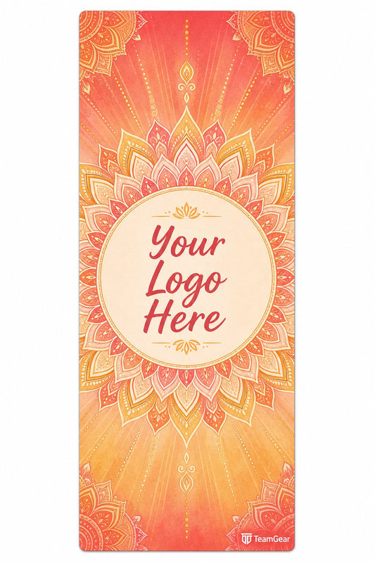 Mandala Sunrise Custom Yoga Mat — custom mma yoga mat flat design — TeamGear Canada