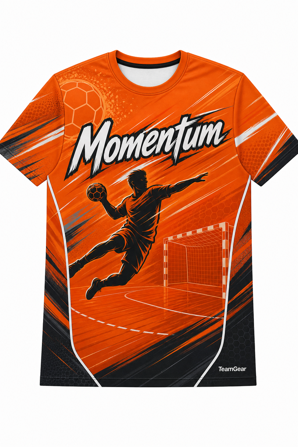 Momentum Orange Handball Jersey design