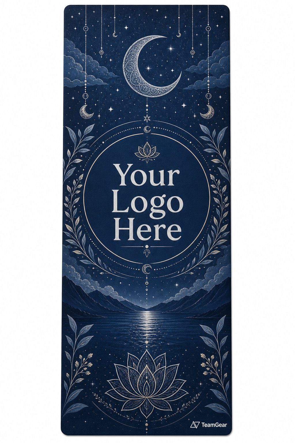 Moonlight Restorative Custom Yoga Mat — custom mma yoga mat flat design — TeamGear Canada