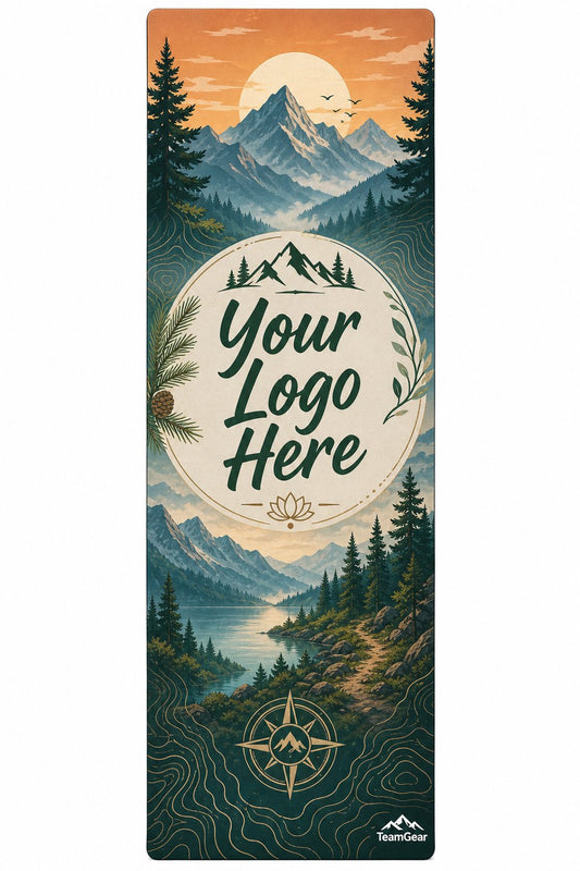 Mountain Retreat Custom Yoga Mat — custom yoga mat flat design — TeamGear Canada