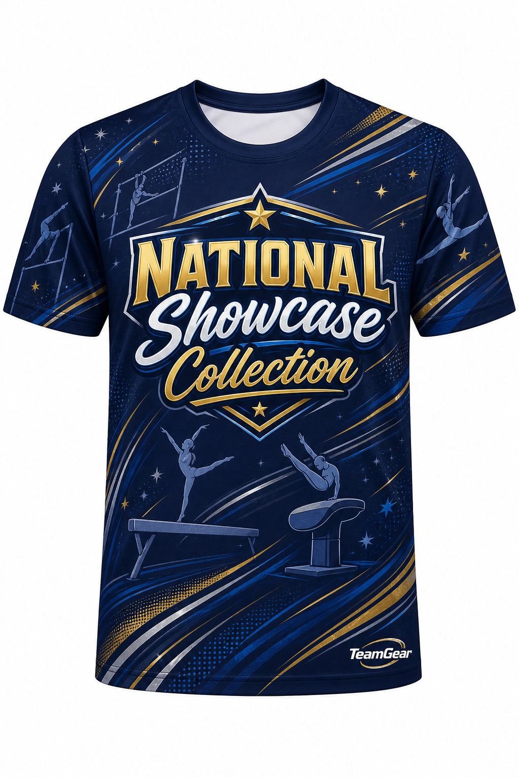 National Showcase Collection Navy Gymnastics Jersey with name and number