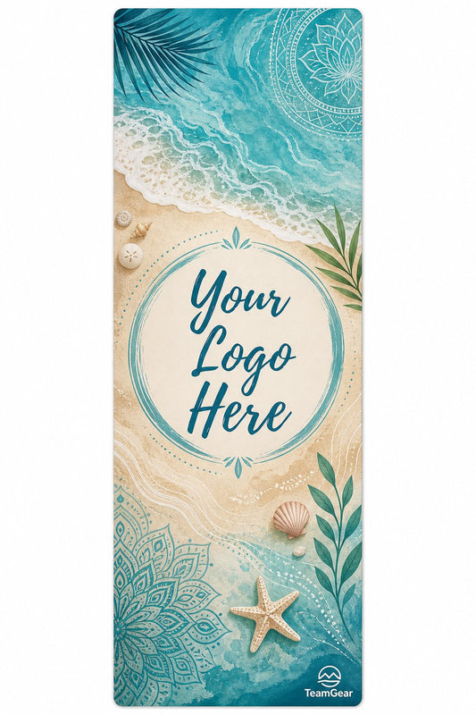 Ocean Breeze Custom Yoga Mat — custom mma yoga mat flat design — TeamGear Canada