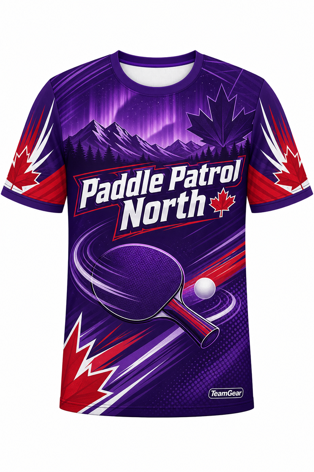 Paddle Patrol North Purple Table Tennis Jersey with name and number