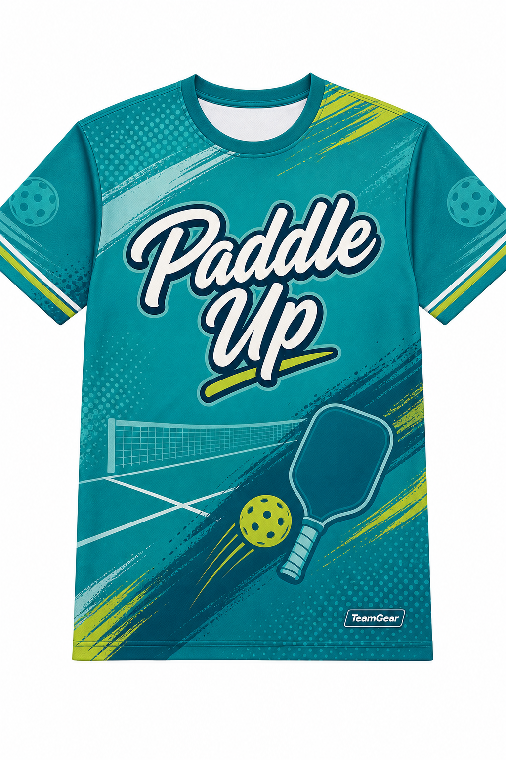 Paddle Up Teal Pickleball Jersey with name and number