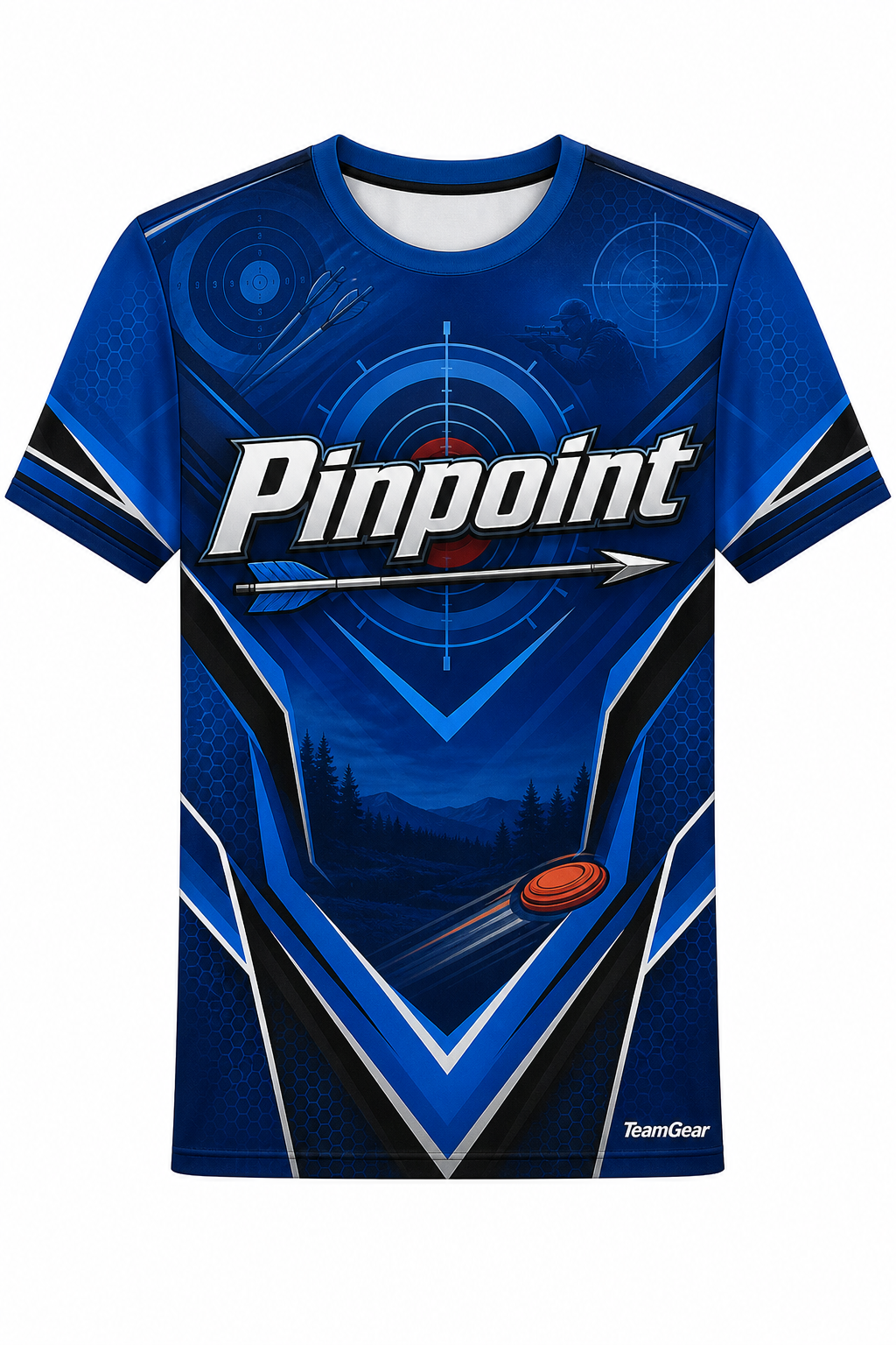 Pinpoint Blue Shooting Jersey design