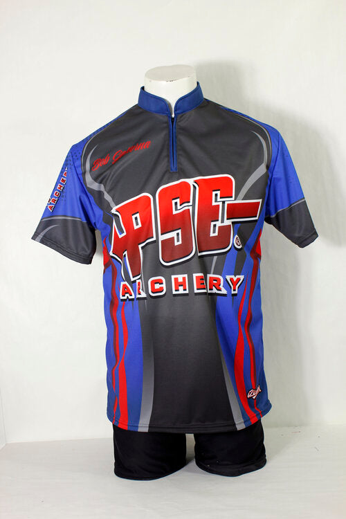 custom archery zip neck full sublimation jersey made in Canada