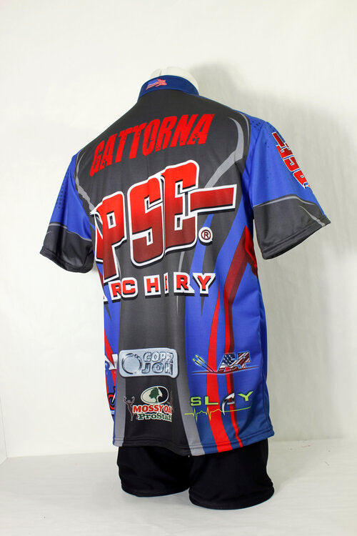 custom archery zip neck full sublimation jersey made in Canada