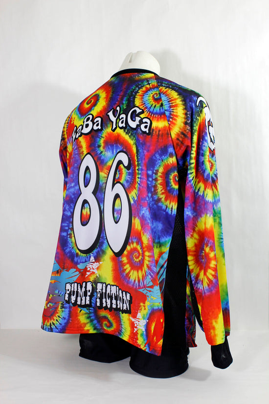 custom paintball jersey, tie dye v neck jersey. also available with padding