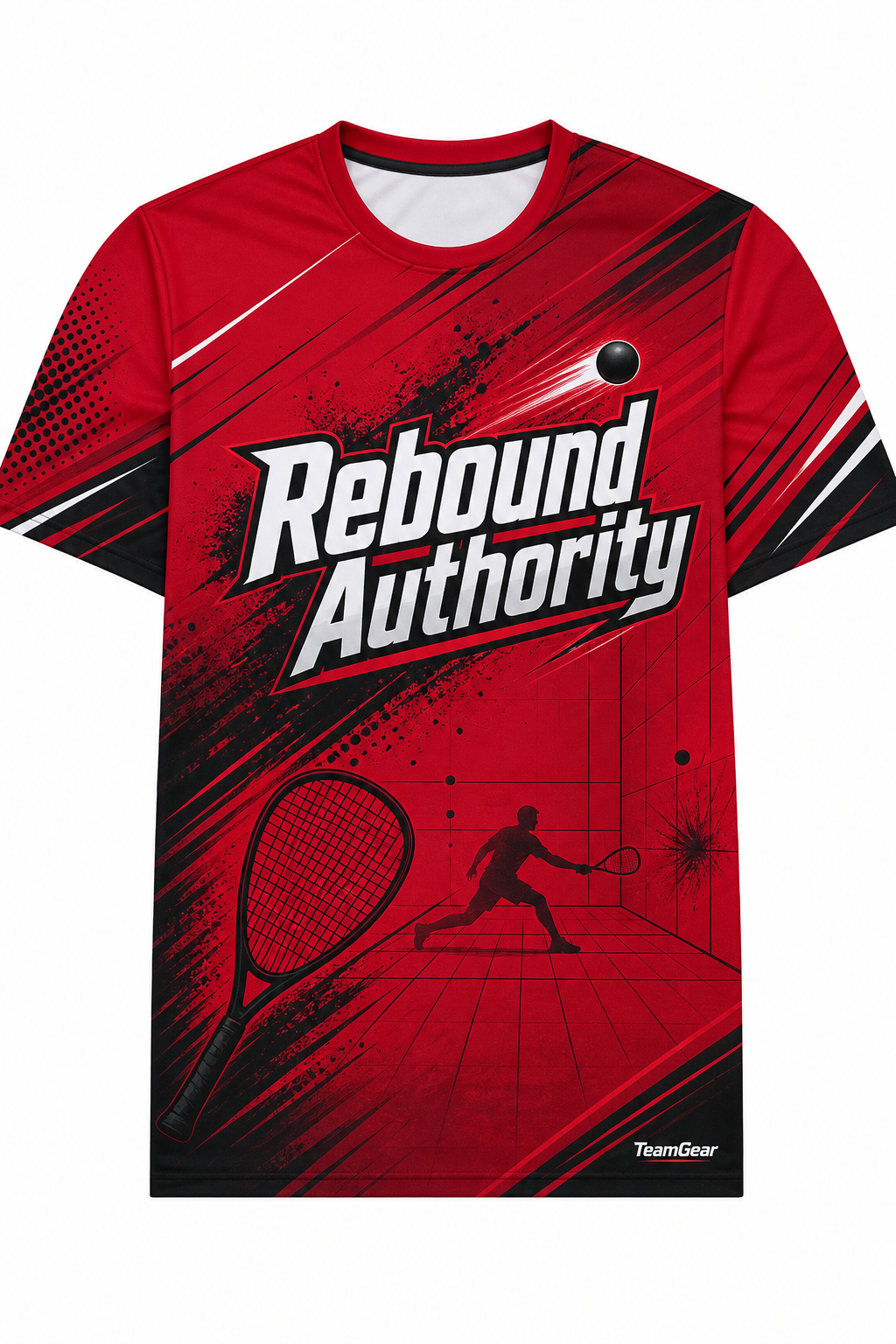 Rebound Authority Crimson Racquetball Jersey design