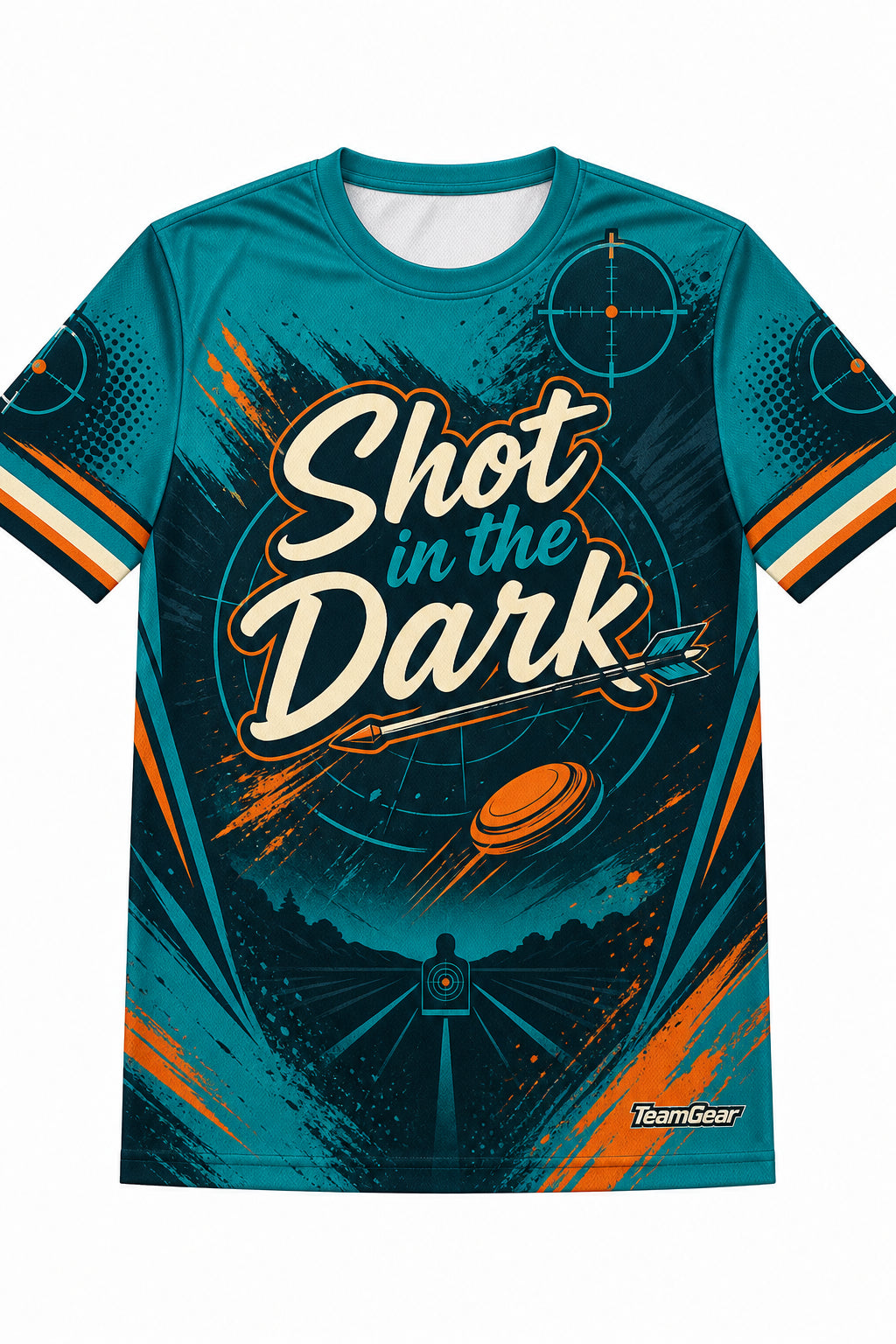 Shot in the Dark Teal Shooting Jersey design