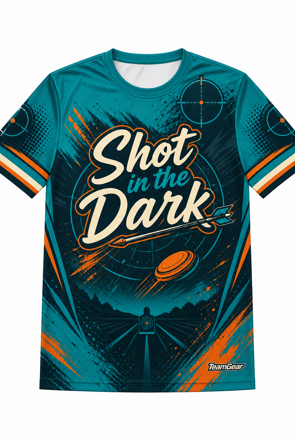 Shot in the Dark Teal Shooting Jersey design