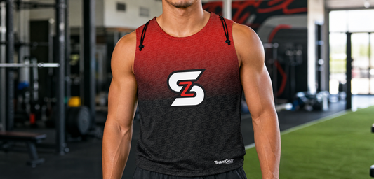 ShowZone Drawstring Bag — custom team apparel worn on model — TeamGear Canada