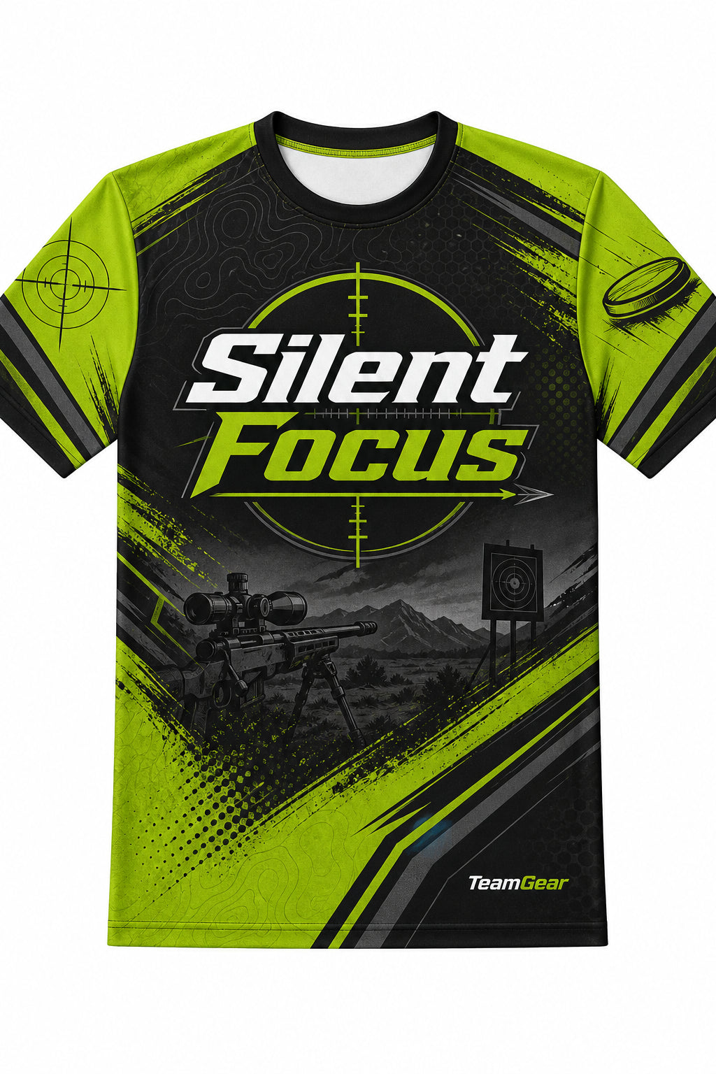 Silent Focus Lime Shooting Jersey design