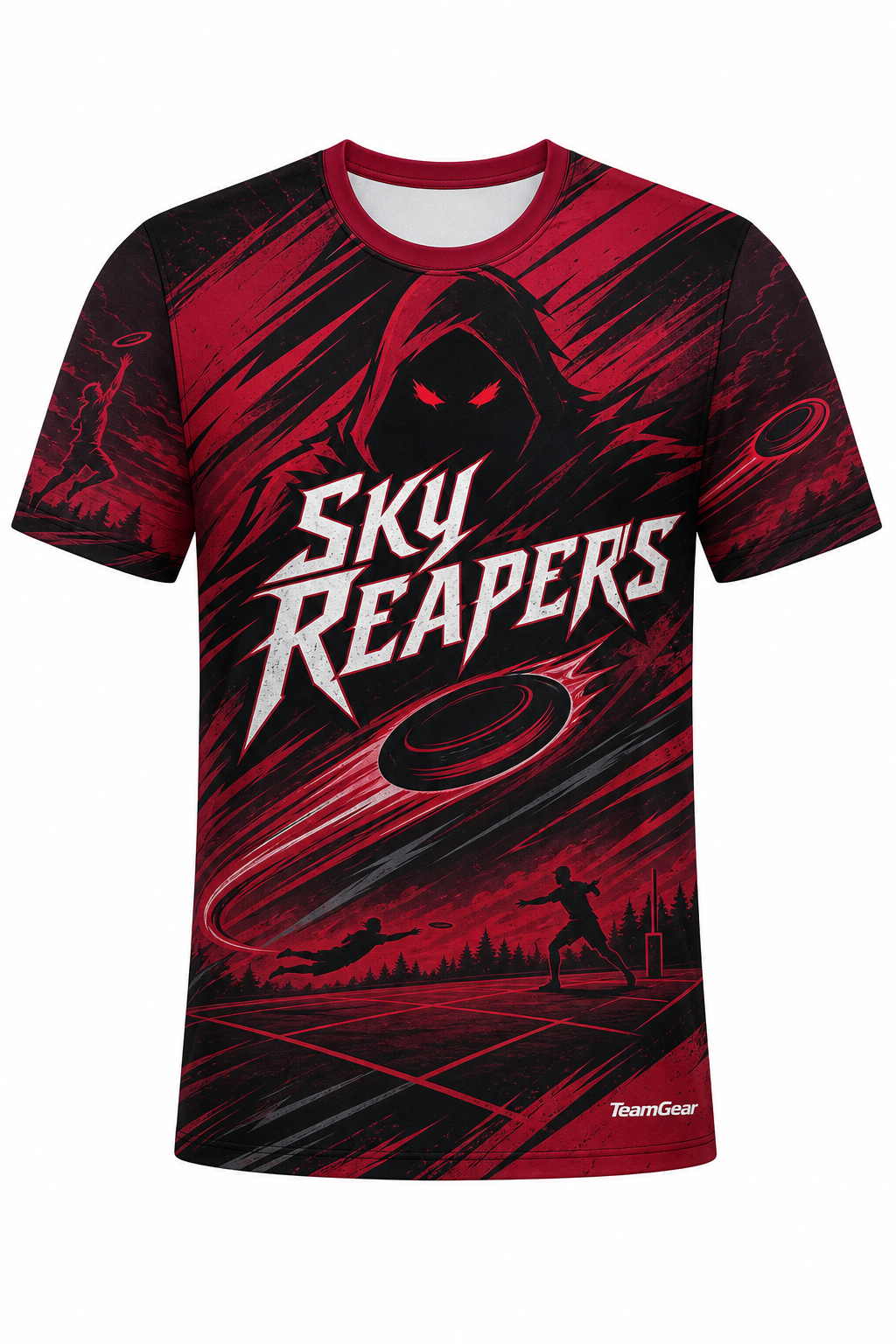Sky Reapers Crimson Ultimate Frisbee Jersey design