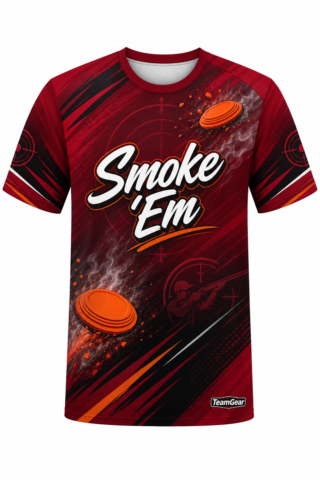 Smoke 'Em Crimson Shooting Jersey design
