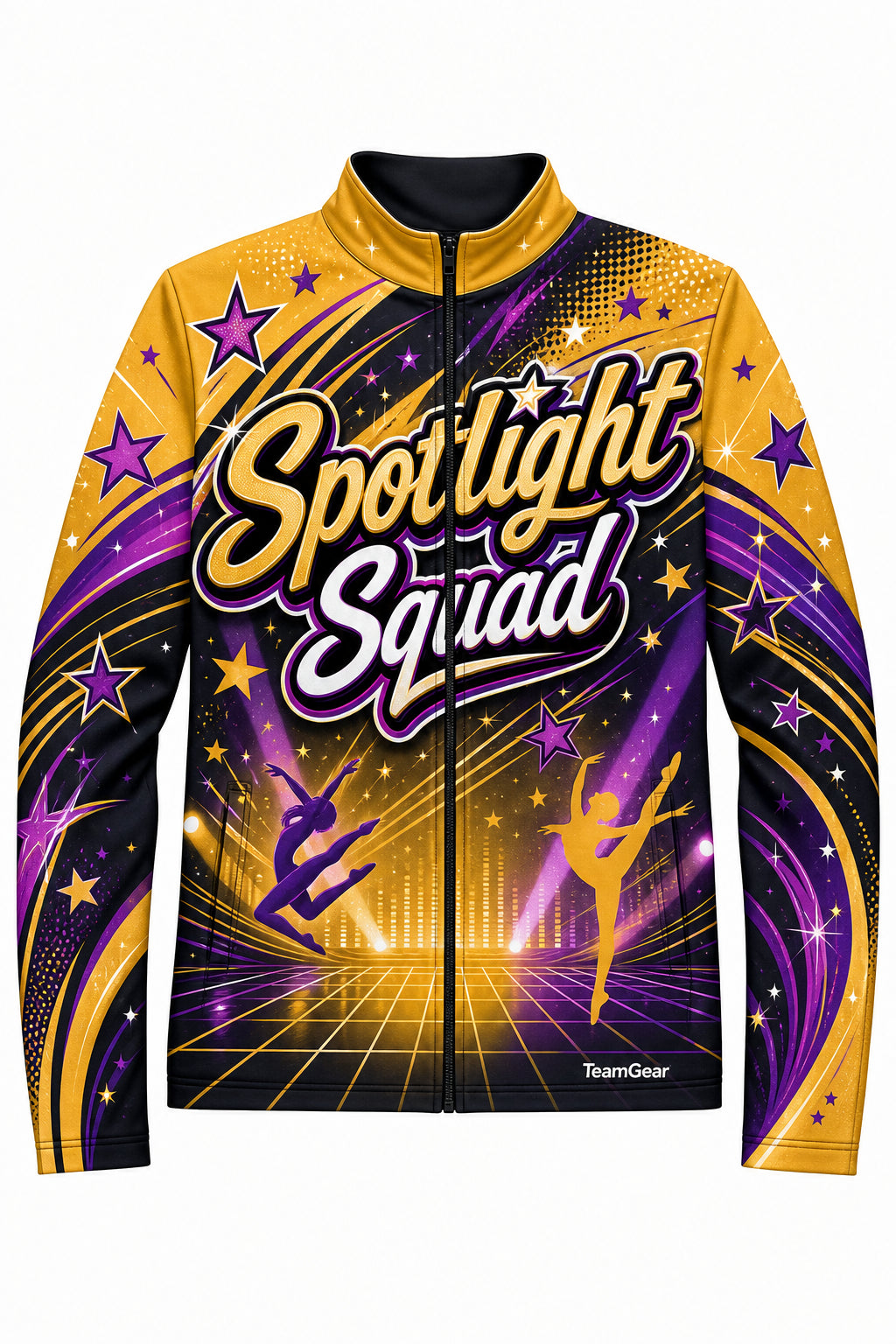 Spotlight Squad Gold Dance Jacket design
