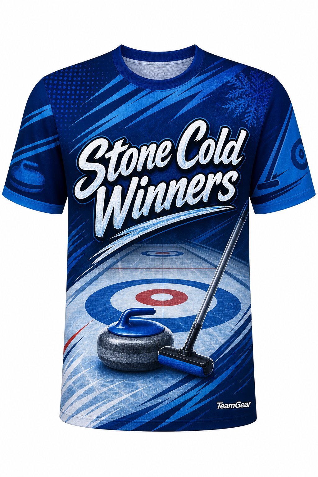 Stone Cold Winners Blue Curling Jersey design