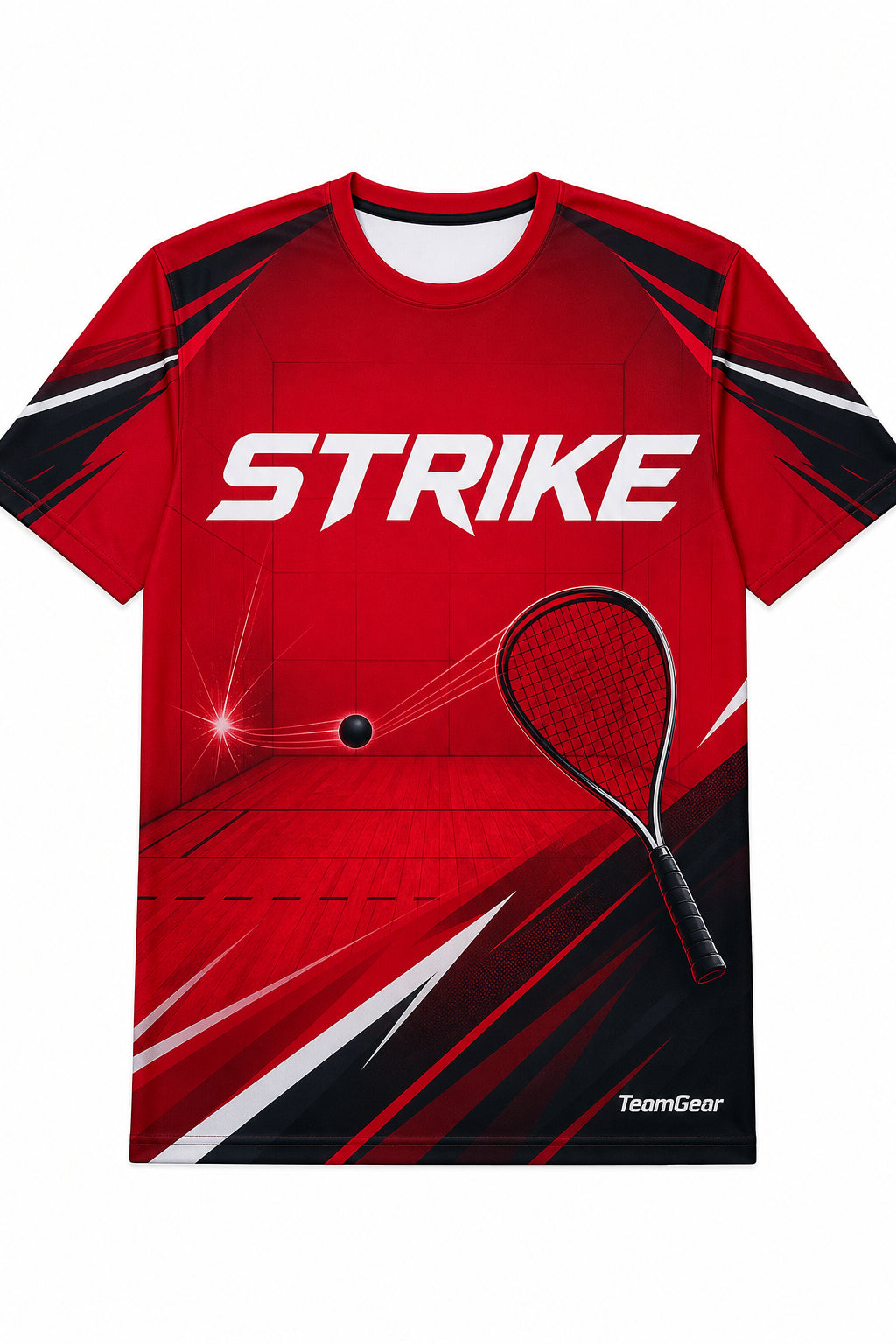 STRIKE Red Racquetball Jersey design