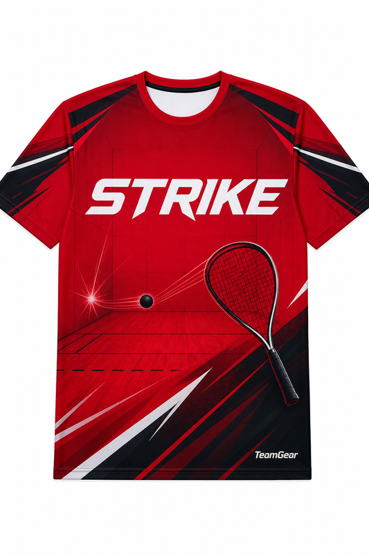 STRIKE Red Racquetball Jersey design