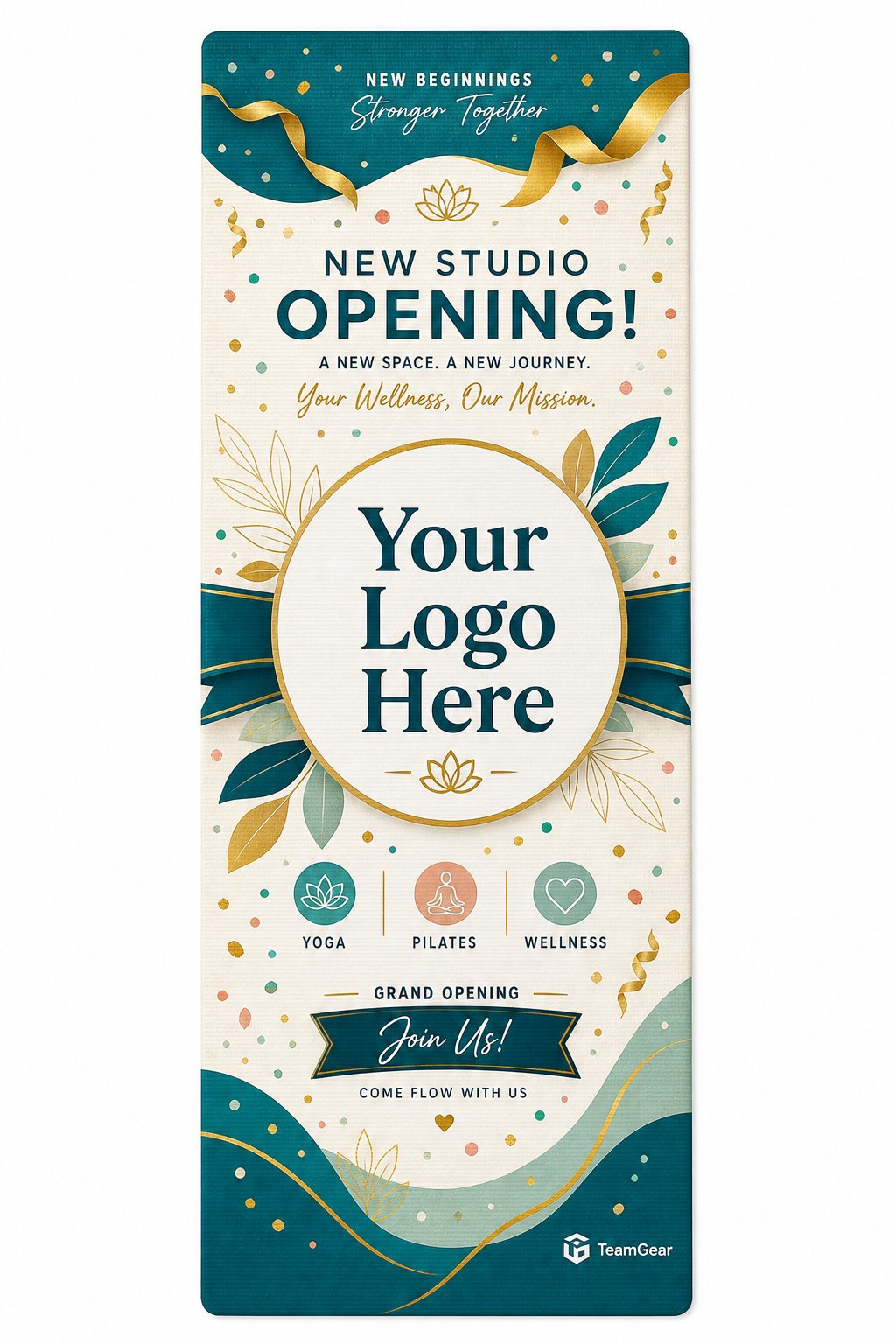 Studio Opening Promo Custom Yoga Mat — custom yoga mat flat design — TeamGear Canada