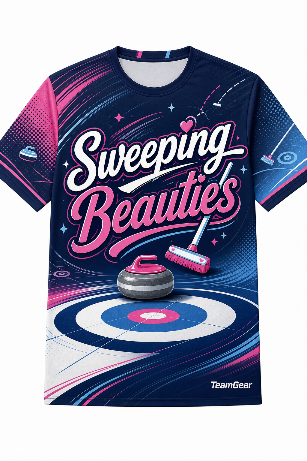 Sweeping Beauties Navy Curling Jersey design