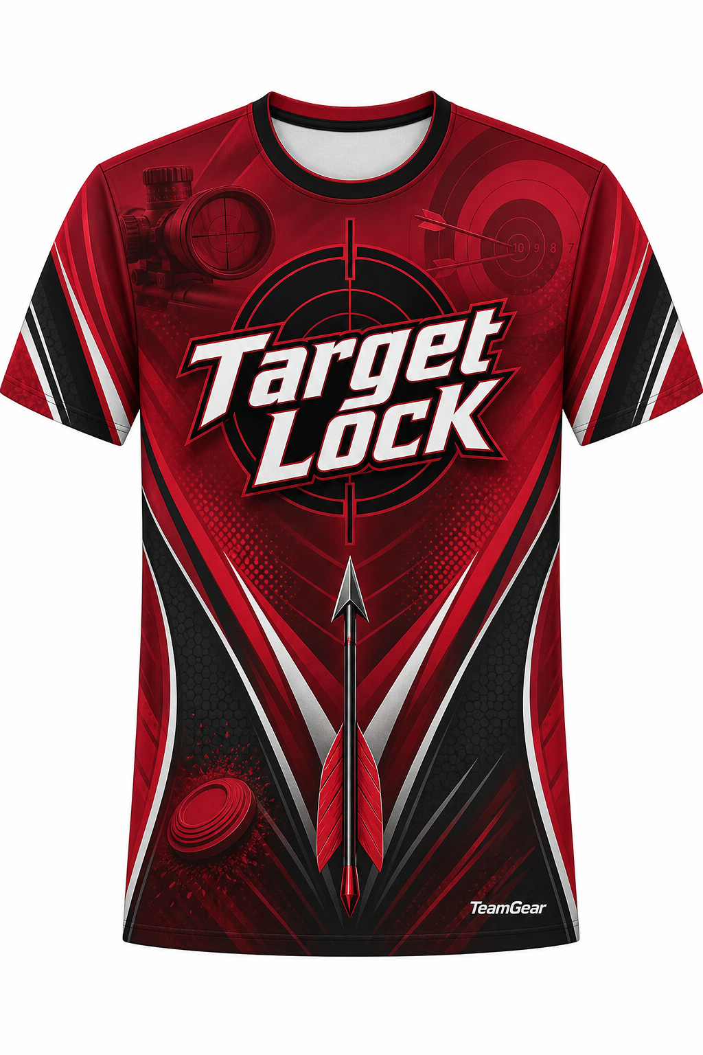 Target Lock Crimson Shooting Jersey design