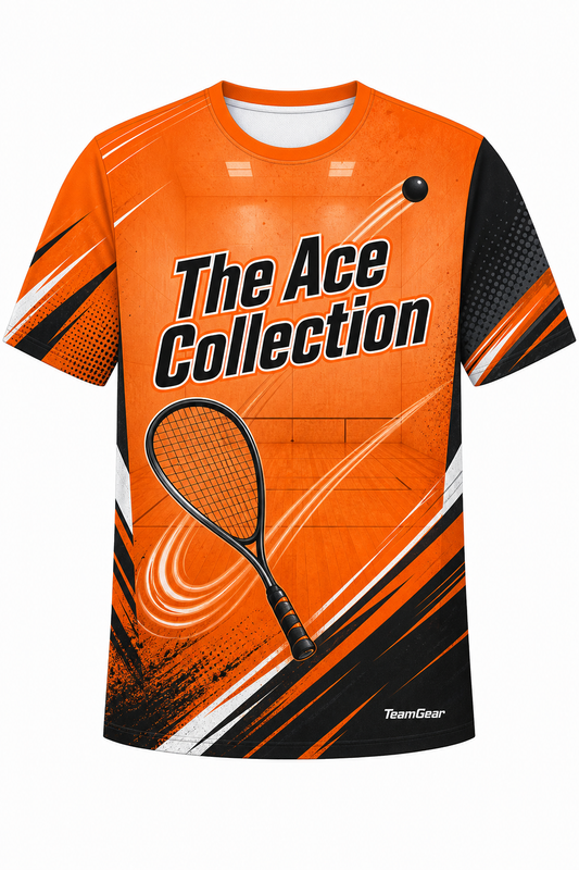 The Ace Collection Orange Racquetball Jersey design