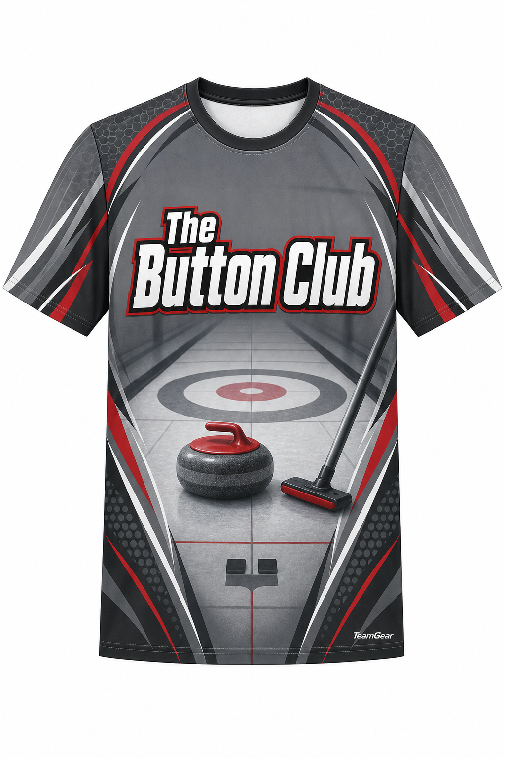 The Button Club Grey Curling Jersey design