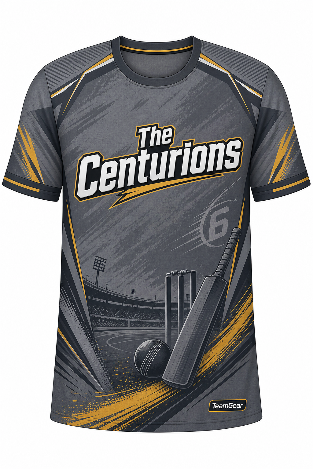 The Centurions Grey Cricket Jersey design