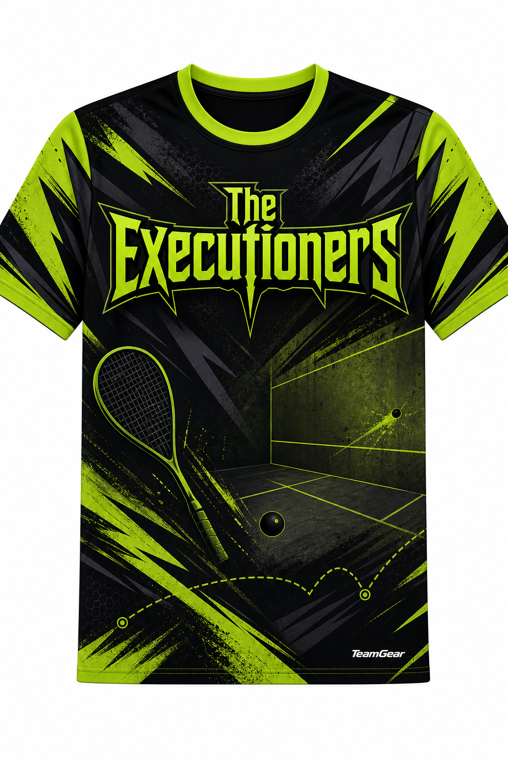 The Executioners Lime Squash Jersey with name and number