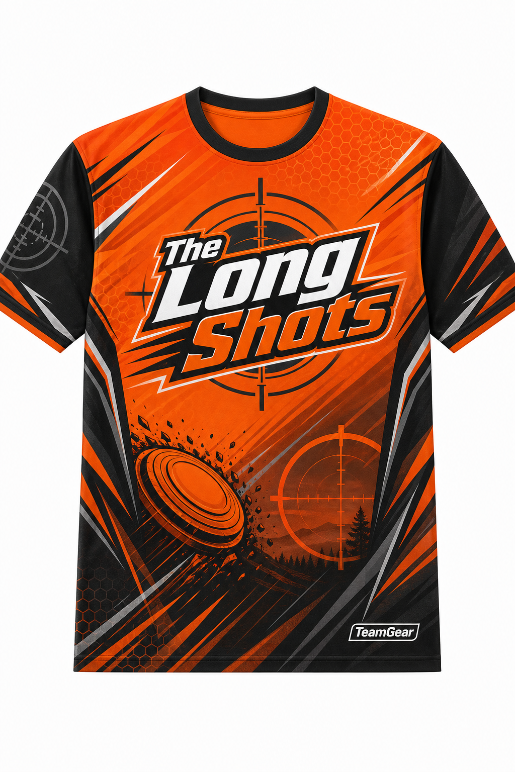 The Long Shots Orange Shooting Jersey design