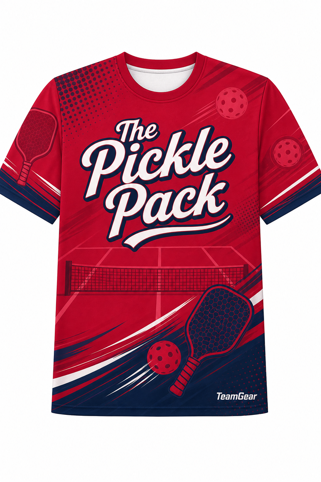 The Pickle Pack Crimson Pickleball Jersey with name and number
