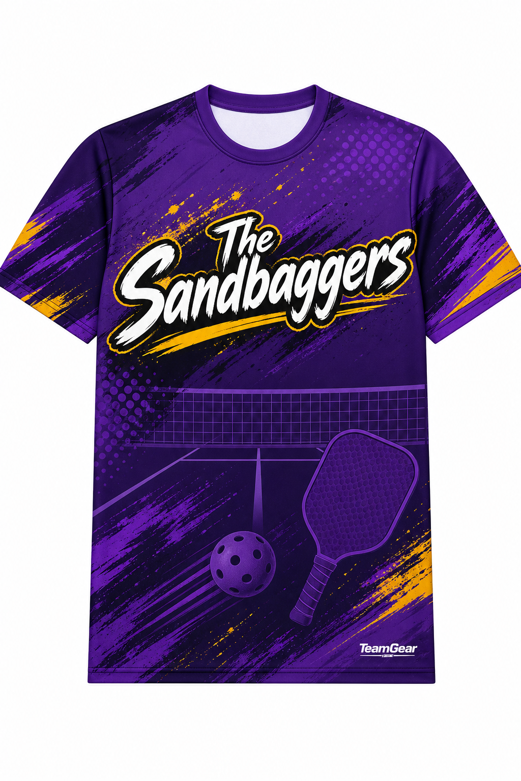 The Sandbaggers Purple Pickleball Jersey with name and number