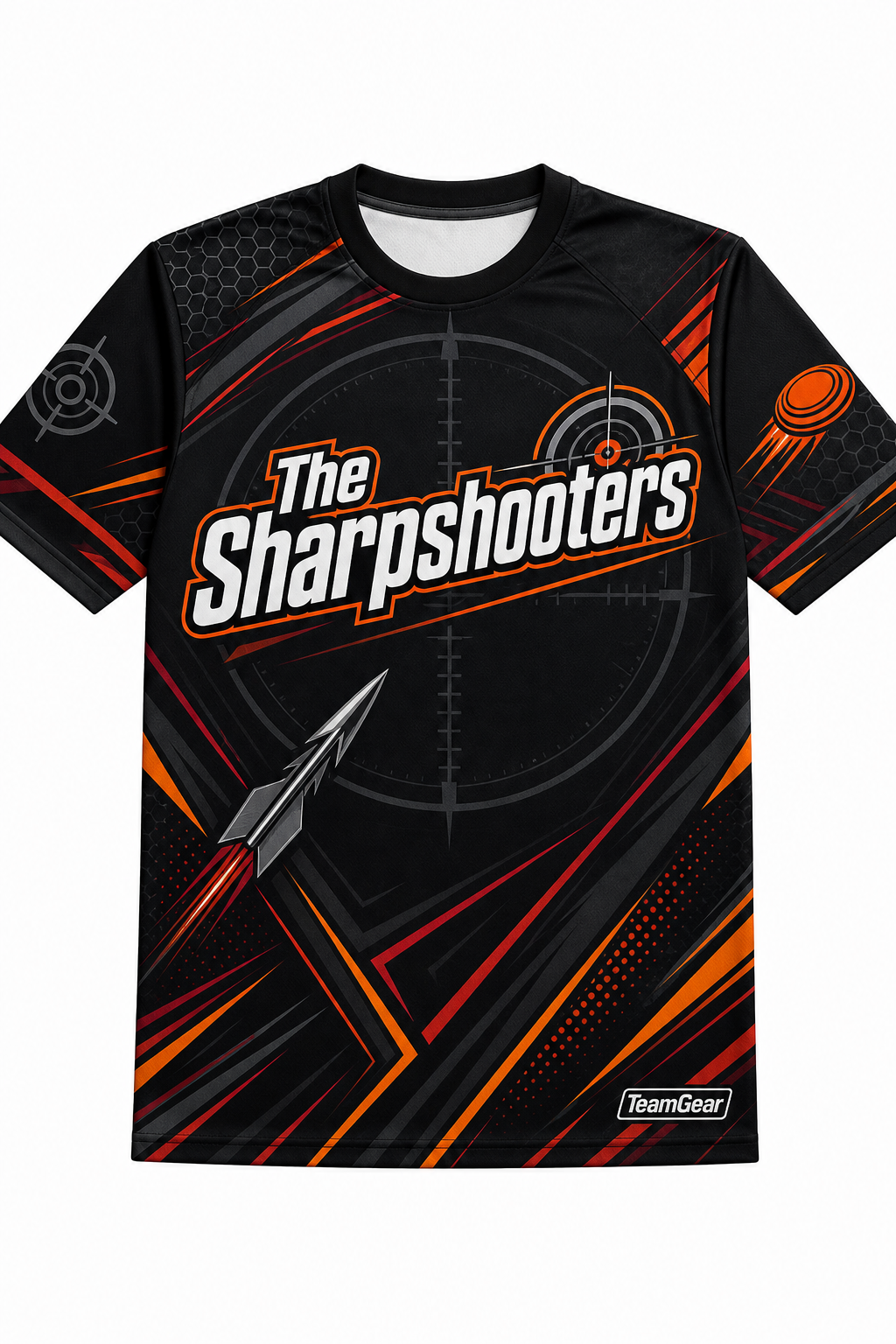 The Sharpshooters Black Shooting Jersey design
