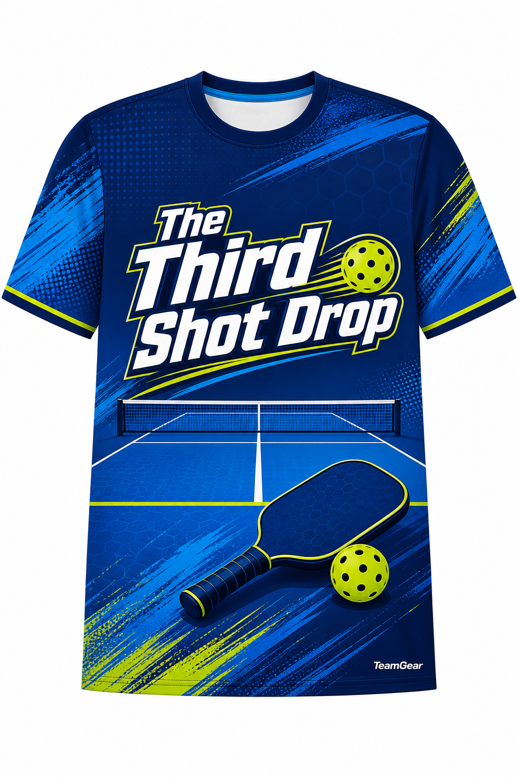 The Third Shot Drop Blue Pickleball Jersey with name and number