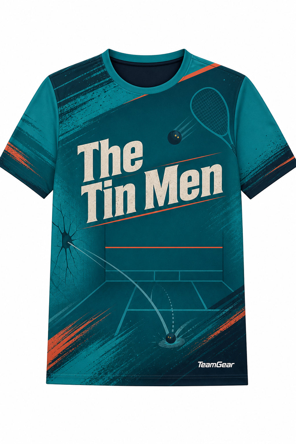 The Tin Men Teal Squash Jersey with name and number