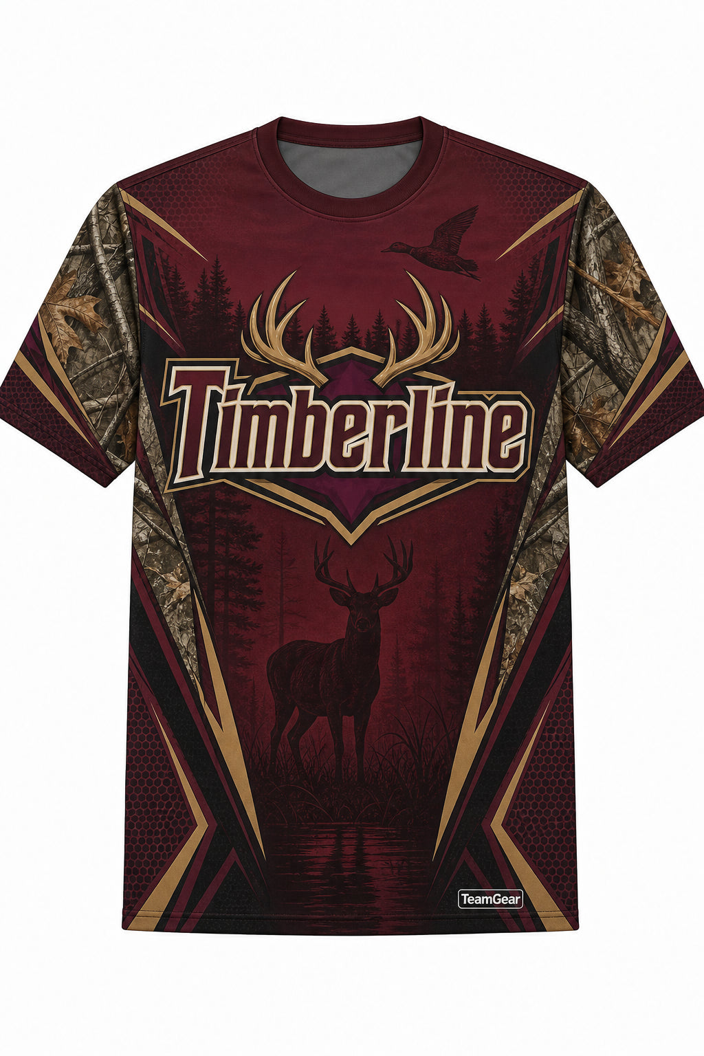 Timberline Maroon Hunting Jersey design