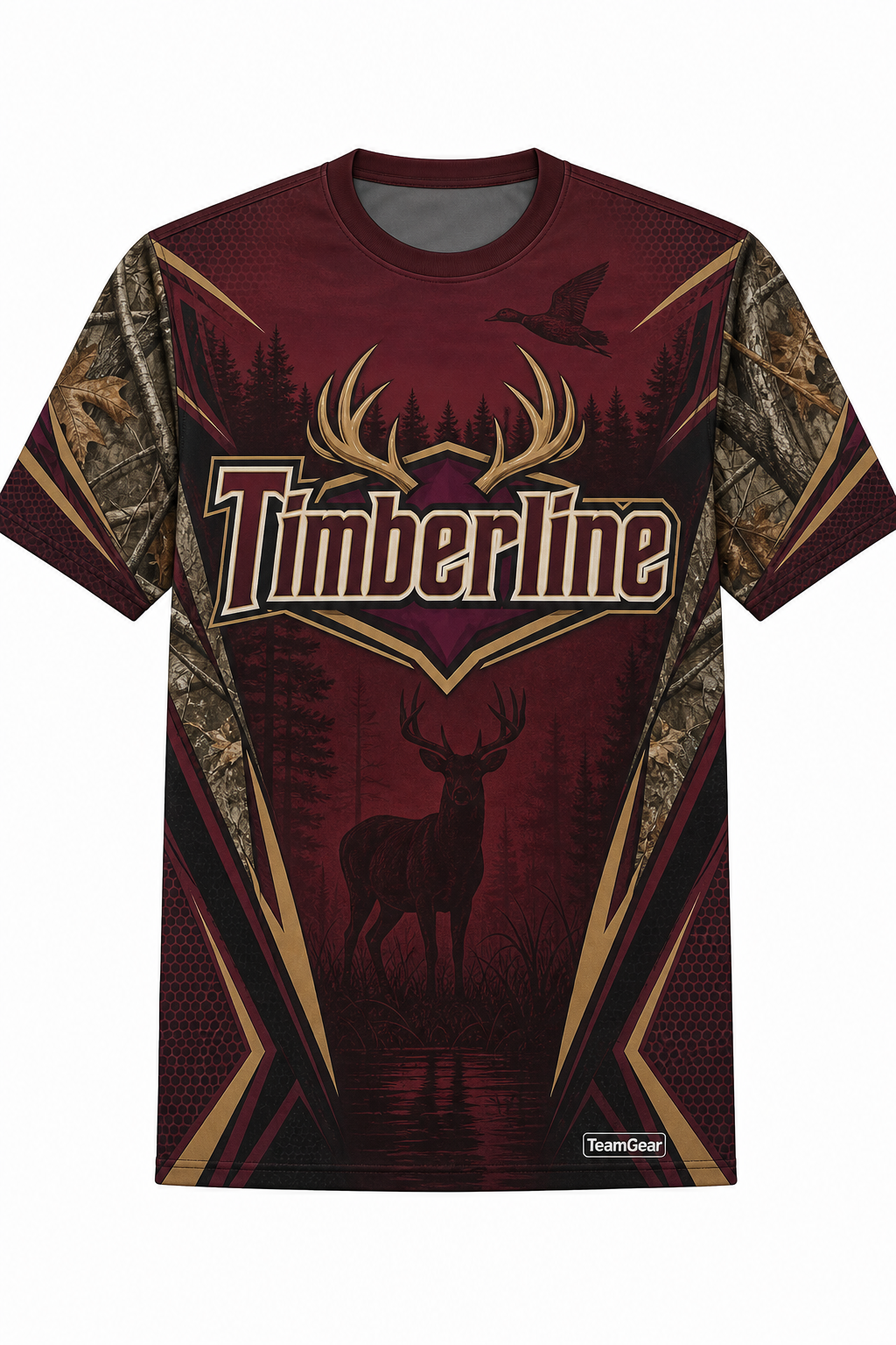 Timberline Maroon Hunting Jersey design