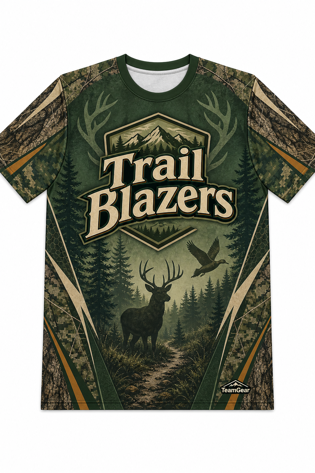 Trail Blazers Green Hunting Jersey design