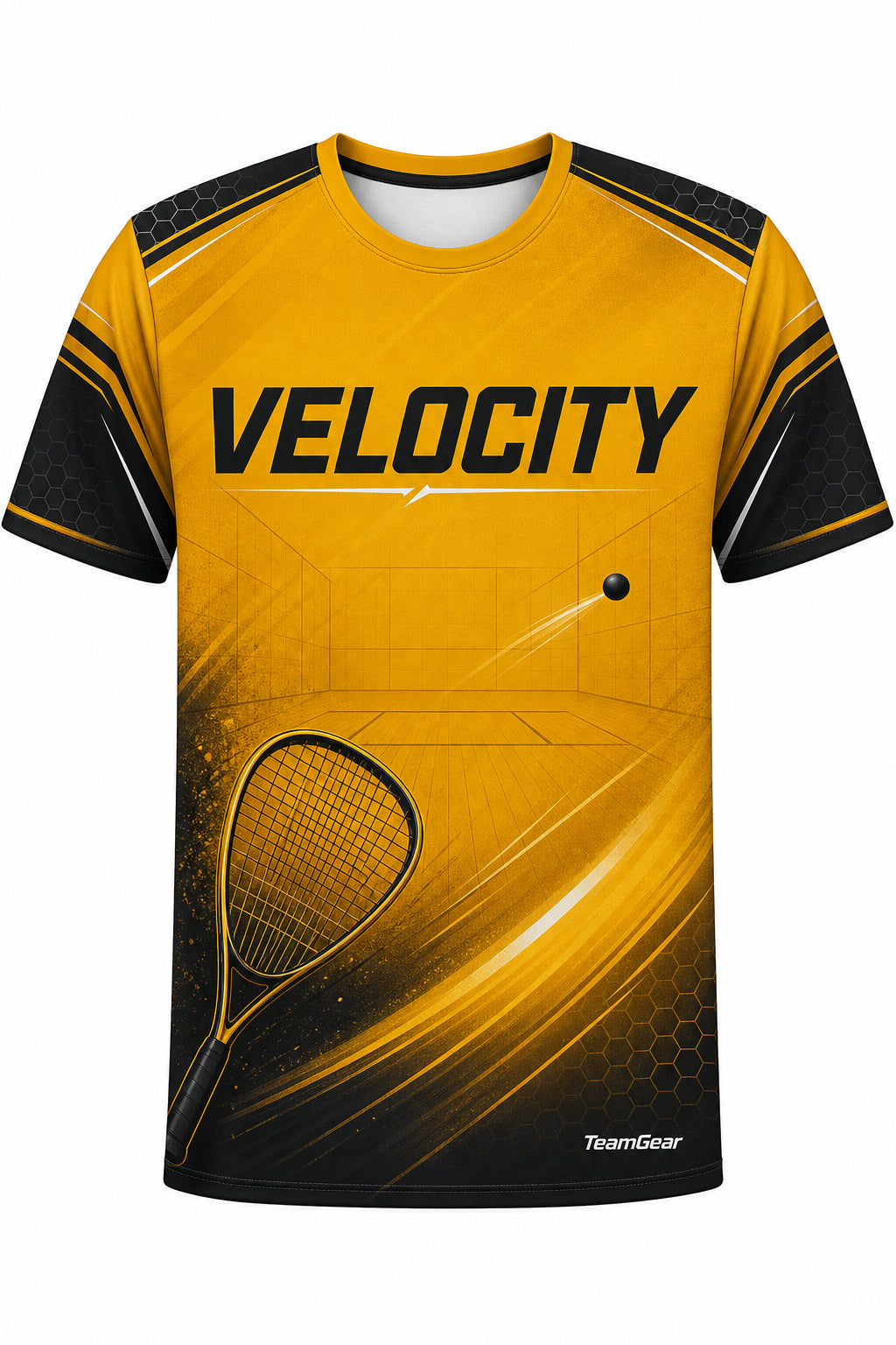 VELOCITY Gold Racquetball Jersey design