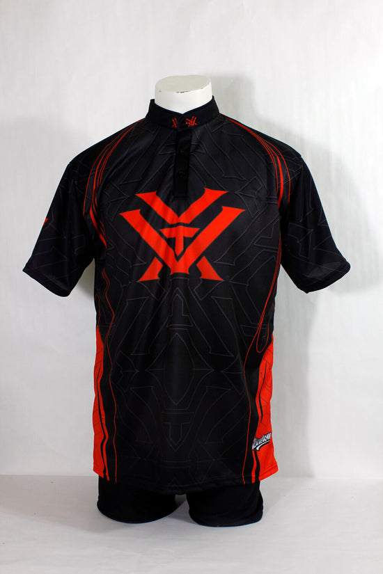 custom shooting zip neck full sublimation jersey made in Canada, crew neck, and button neck and hoodies also available