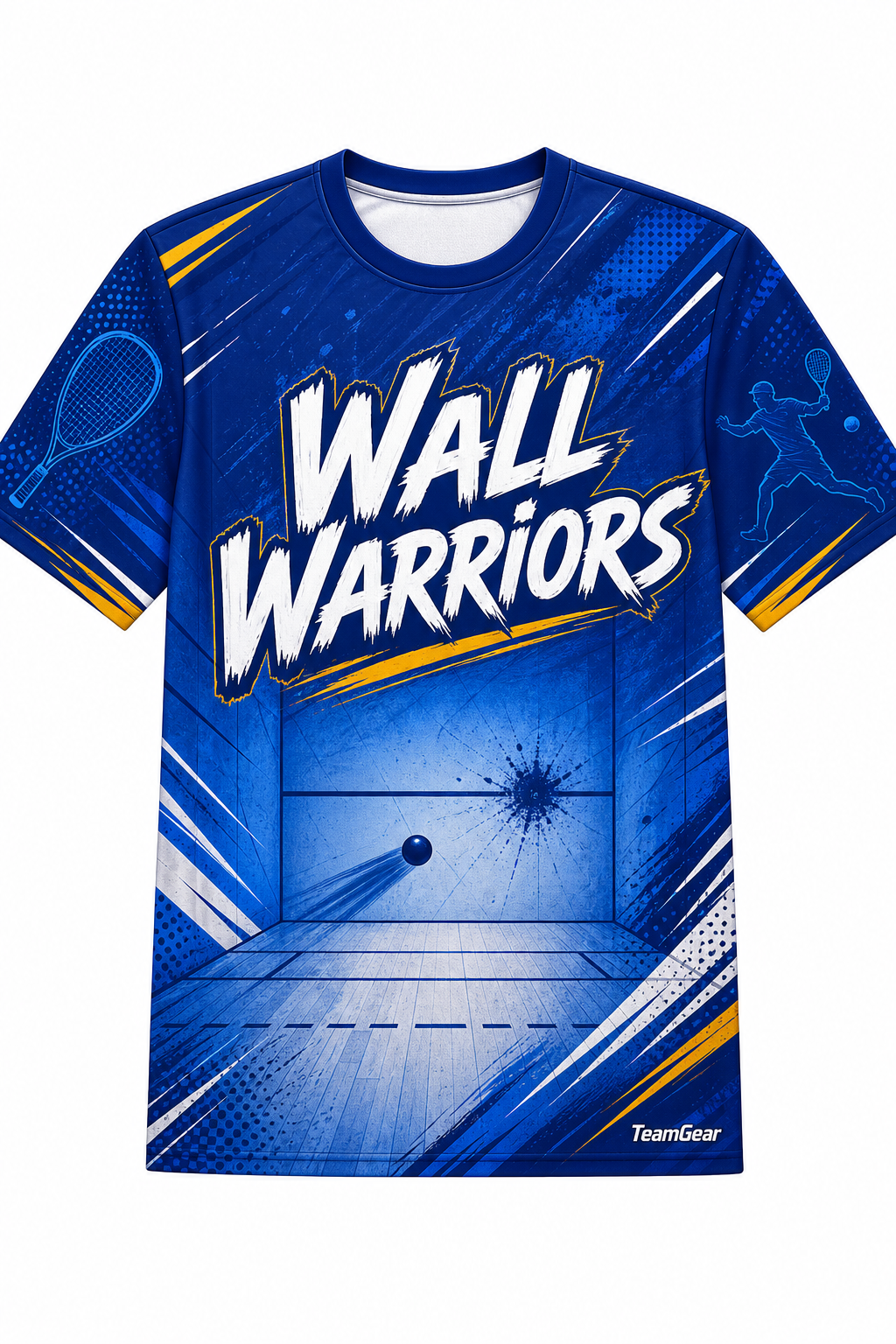 Wall Warriors Blue Racquetball Jersey design