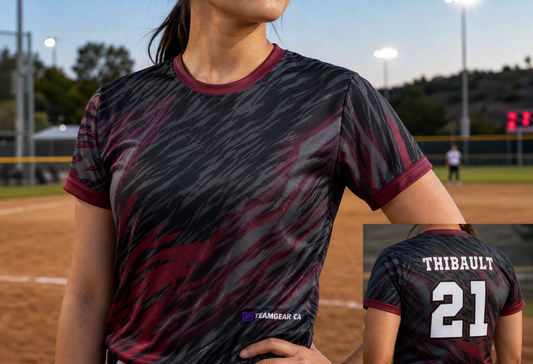 Wild Softball Jersey — custom softball jersey worn on model — TeamGear Canada