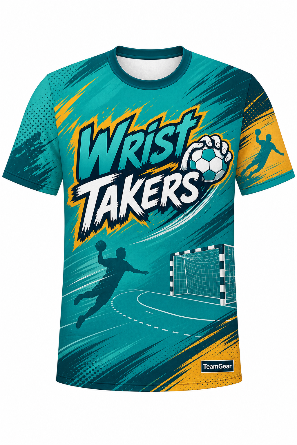 Wrist Takers Teal Handball Jersey design