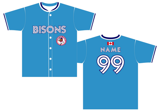 Custom Baseball Jersey Button Down for Binbrook Bisons