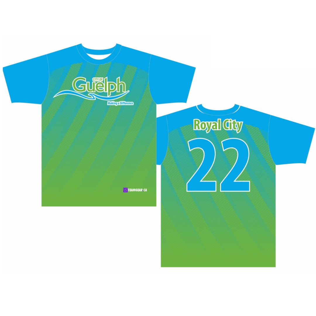crew neck city of Guelph jersey for baseball softball and slopitch